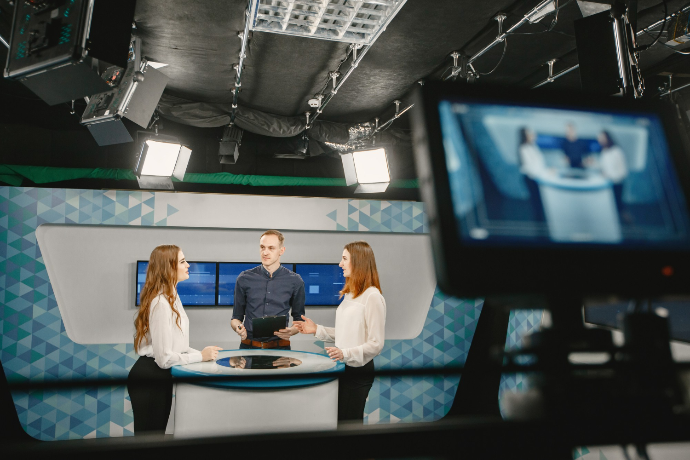 Studio vidéo équipé par Sharly pour l’enregistrement de contenus pédagogiques ou d’entreprise