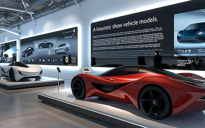 Showroom équipé de solutions audiovisuelles immersives pour valoriser produits et services